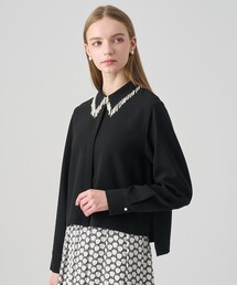 【ルナ】ANAYI フリンジ 半袖カットソー 白、フリル袖ブラウス 黒 ANAYI｜アナイのシャツ/ブラウス（フリンジ）通販 - ZOZOTOWN