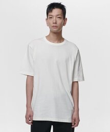 レイヤードクルーネックTシャツ_通常丈 [クリーム]