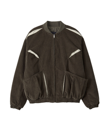 WOOALONG（ウアロン）の「Corduroy Contrast Quilted Blouson - BROWN（MA-1）」