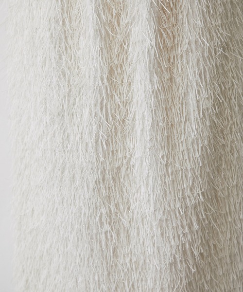 ANOTHER S（アナザーエス）の「シャギーフリンジロングスカート（スカート・レディース・ブラック/アイボリー・FREE）」の8枚目の写真