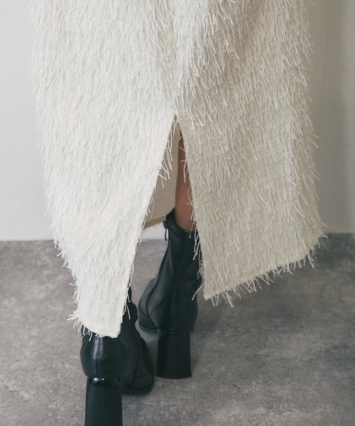 ANOTHER S（アナザーエス）の「シャギーフリンジロングスカート（スカート・レディース・ブラック/アイボリー・FREE）」の14枚目の写真