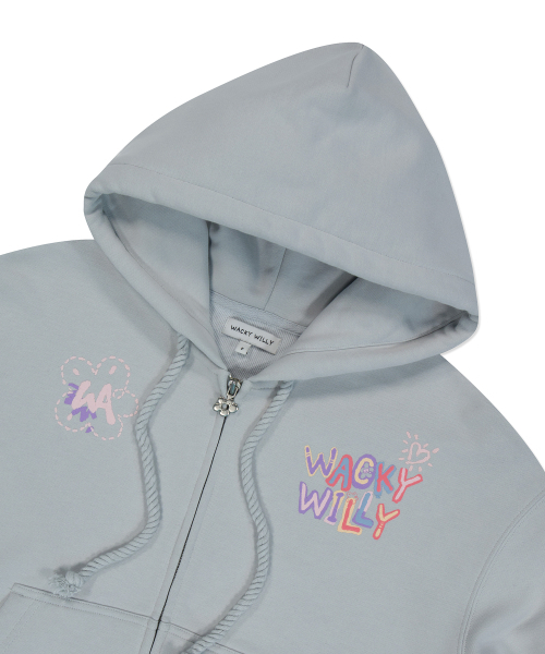 Wacky WiLLy(ワッキーウィリー)の「ウィメンズタイポセミオーバーフィットフードジップアップミント(パーカー・レディース・その他・F)」の3枚目の写真