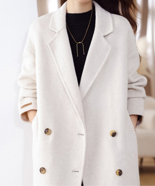 chaos タグ付きウールボアダブルコート Chaos（カオス）の「ウールボアコート（その他アウター）」 - WEAR