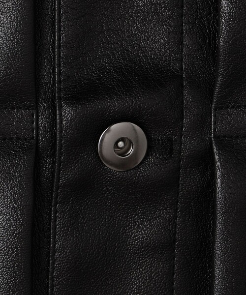 NOLLEY'S LIGHT（ノーリーズライト）の「フェイクレザートラッカージャケット（ライダースジャケット・メンズ・ブラック・M/L）」の9枚目の写真