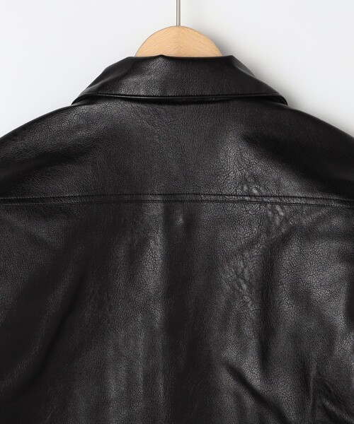 NOLLEY'S LIGHT（ノーリーズライト）の「フェイクレザートラッカージャケット（ライダースジャケット・メンズ・ブラック・M/L）」の15枚目の写真