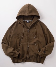 STARTER（スターター）の「【88】【STARTER/スターター】ブランドロゴ フリンジワッペン 裏起毛 ジップパーカー/ダブルジップ/ワンポイント刺繍（パーカー）」