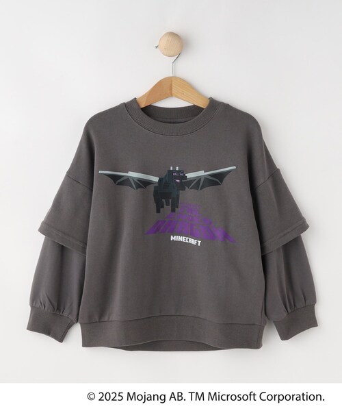SHOO・LA・RUE(シューラルー)の「【マインクラフト】アソートプリントスウェット(スウェット・キッズ・アイボリー/パープル系4/チャコールグレー・11/12/13/14/15 /10)」の2枚目の写真