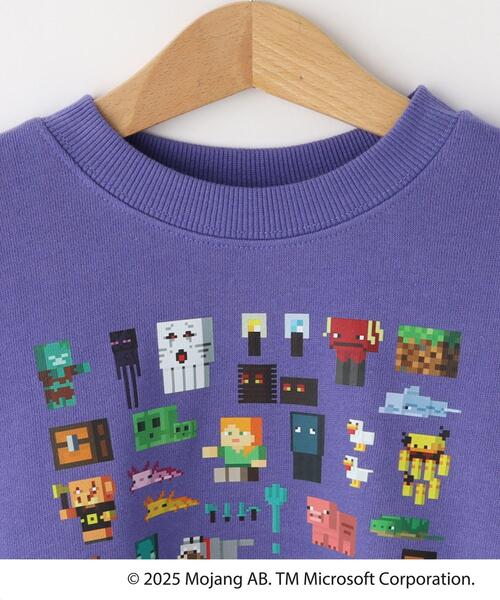 SHOO・LA・RUE(シューラルー)の「【マインクラフト】アソートプリントスウェット(スウェット・キッズ・アイボリー/パープル系4/チャコールグレー・11/12/13/14/15 /10)」の6枚目の写真