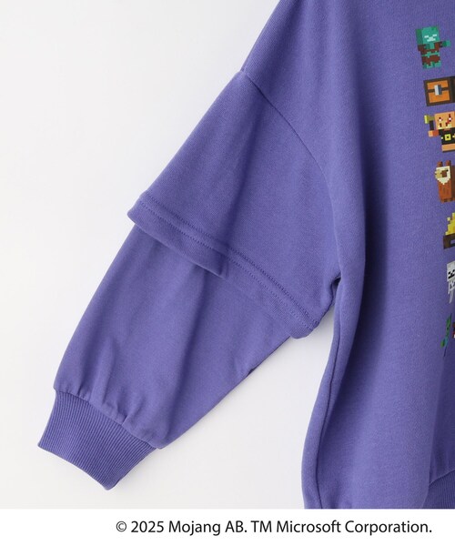 SHOO・LA・RUE(シューラルー)の「【マインクラフト】アソートプリントスウェット(スウェット・キッズ・アイボリー/パープル系4/チャコールグレー・11/12/13/14/15 /10)」の7枚目の写真