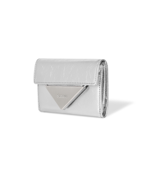 FENNEC(フェネック)の「CRINKLE TRIANGLE DOCO WALLET - SILVER(札入れ/マネークリップ・レディース・その他・FREE)」の1枚目の写真
