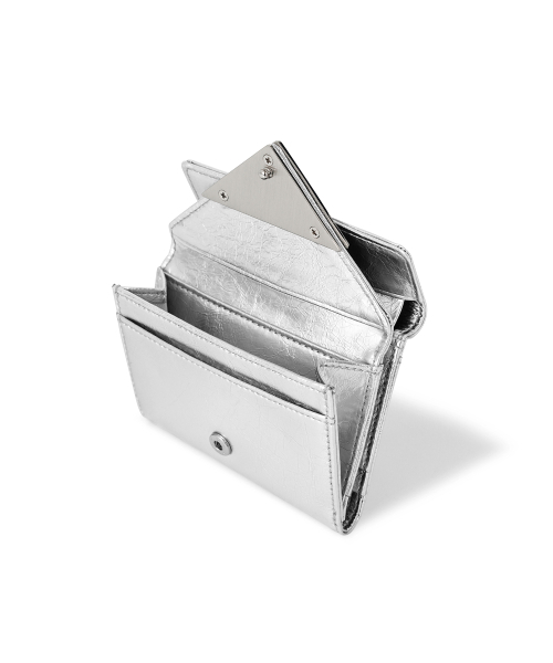 FENNEC(フェネック)の「CRINKLE TRIANGLE DOCO WALLET - SILVER(札入れ/マネークリップ・レディース・その他・FREE)」の5枚目の写真