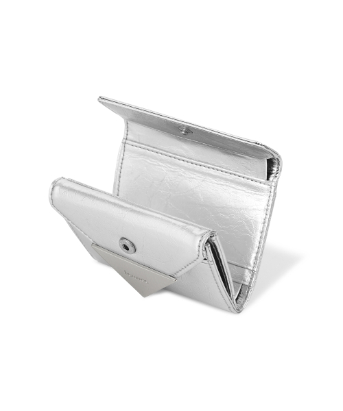 FENNEC(フェネック)の「CRINKLE TRIANGLE DOCO WALLET - SILVER(札入れ/マネークリップ・レディース・その他・FREE)」の6枚目の写真