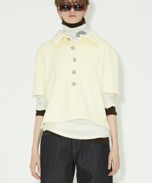 CORDUROY SHORT SLEEVE T SHIRT AURORA YELLOW