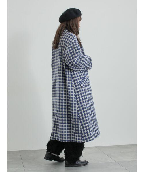 尾州ウール】フラワー柄ジャカードコート（その他アウター）｜TSUHARU