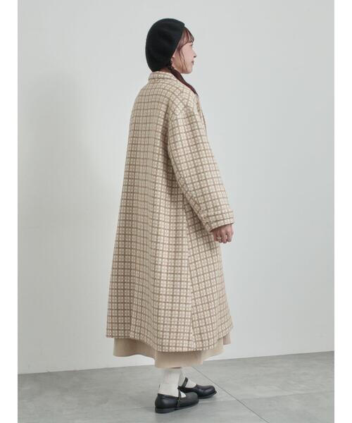 尾州ウール】フラワー柄ジャカードコート（その他アウター）｜TSUHARU