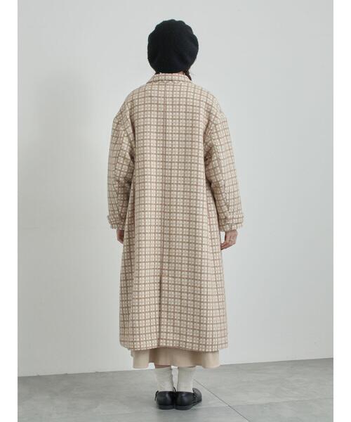 TSUHARU by Samansa Mos2（ツハルバイサマンサモスモス）の「【尾州ウール】フラワー柄ジャカードコート（その他アウター・レディース・ブルー/ネイビー/ベージュ・F）」の19枚目の写真