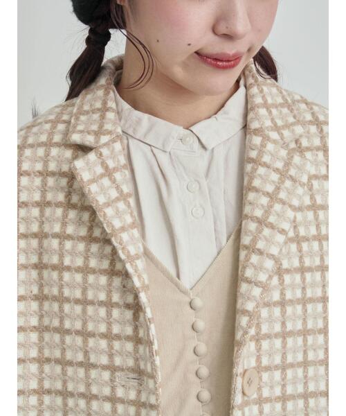 尾州ウール】フラワー柄ジャカードコート（その他アウター）｜TSUHARU