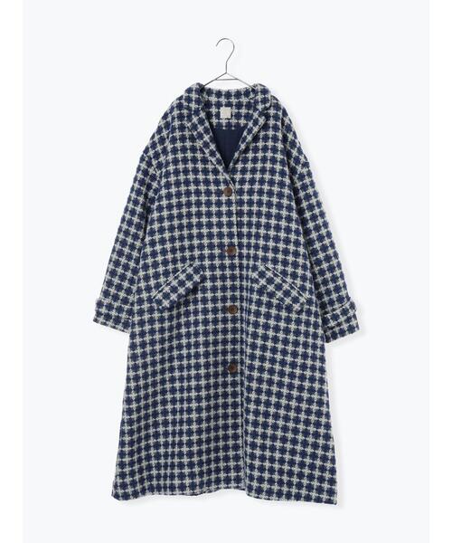 セール】【尾州ウール】フラワー柄ジャカードコート（その他アウター