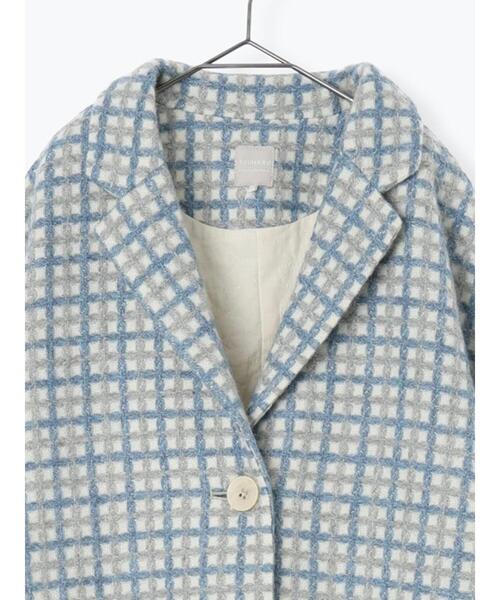 尾州ウール】フラワー柄ジャカードコート（その他アウター）｜TSUHARU