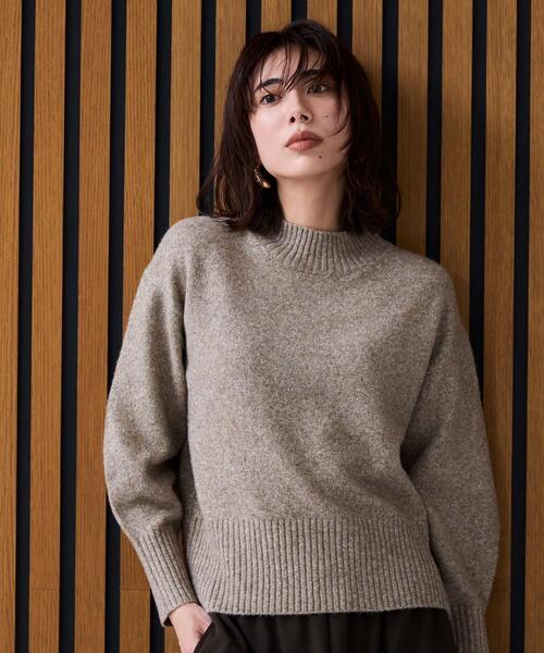 cloenc（クロエンス）の「【手洗い可】ラメハイネックニットプルオーバー（ニット/セーター・レディース・オフホワイト/ライトグレー系8/チャコール/ピンク系1/ベージュ系その他2・02）」の5枚目の写真