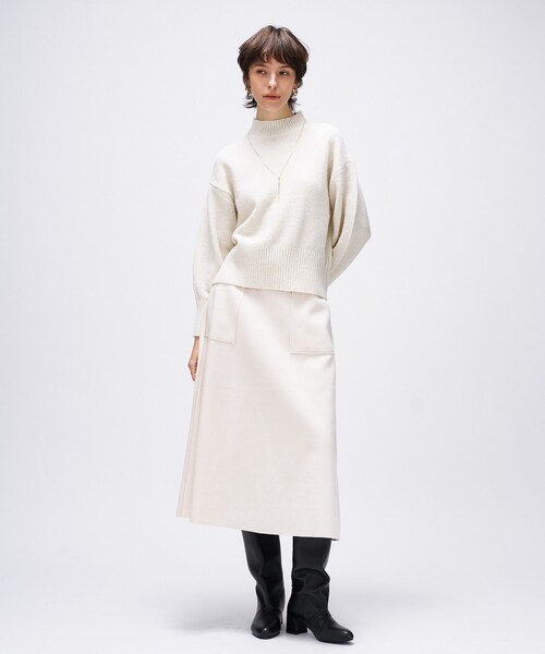 cloenc（クロエンス）の「【手洗い可】ラメハイネックニットプルオーバー（ニット/セーター・レディース・オフホワイト/ライトグレー系8/チャコール/ピンク系1/ベージュ系その他2・02）」の8枚目の写真