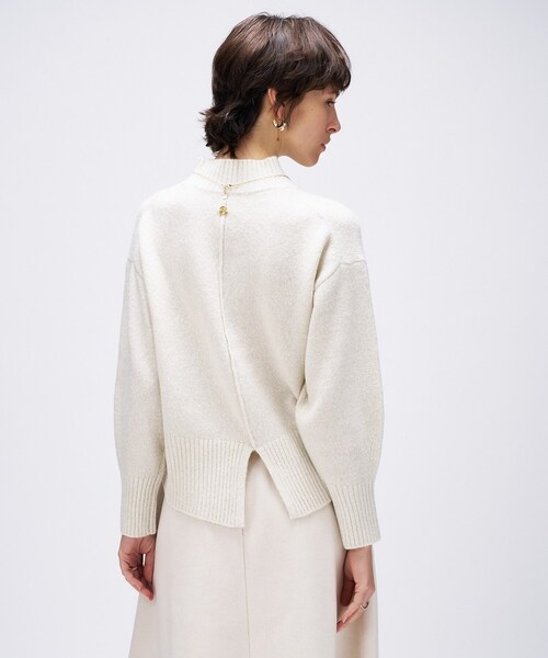 cloenc（クロエンス）の「【手洗い可】ラメハイネックニットプルオーバー（ニット/セーター・レディース・オフホワイト/ライトグレー系8/チャコール/ピンク系1/ベージュ系その他2・02）」の12枚目の写真