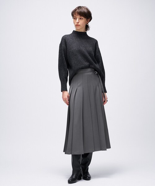 cloenc（クロエンス）の「【手洗い可】ラメハイネックニットプルオーバー（ニット/セーター・レディース・オフホワイト/ライトグレー系8/チャコール/ピンク系1/ベージュ系その他2・02）」の17枚目の写真