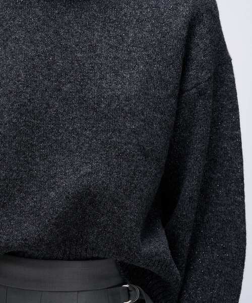 cloenc（クロエンス）の「【手洗い可】ラメハイネックニットプルオーバー（ニット/セーター・レディース・オフホワイト/ライトグレー系8/チャコール/ピンク系1/ベージュ系その他2・02）」の13枚目の写真