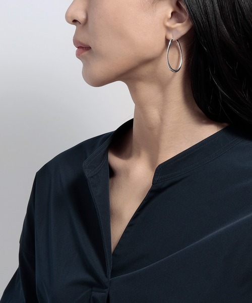 LAH(エルエーエイチ)の「フープピアス(ピアス(両耳用)・レディース・シルバー・ONE SIZE)」の7枚目の写真