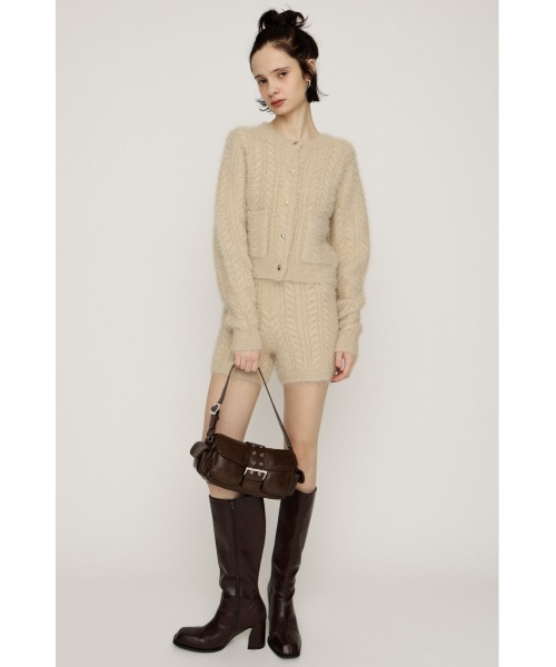 SLY（スライ）の「SHINY CABLE S/PT シャイニー ケーブル ショートパンツ 秋服 冬服（スラックス・レディース・アイボリー/グレー/ブラウン・FREE）」の11枚目の写真