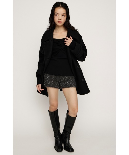 SLY（スライ）の「SHINY CABLE S/PT シャイニー ケーブル ショートパンツ 秋服 冬服（スラックス・レディース・アイボリー/グレー/ブラウン・FREE）」の14枚目の写真