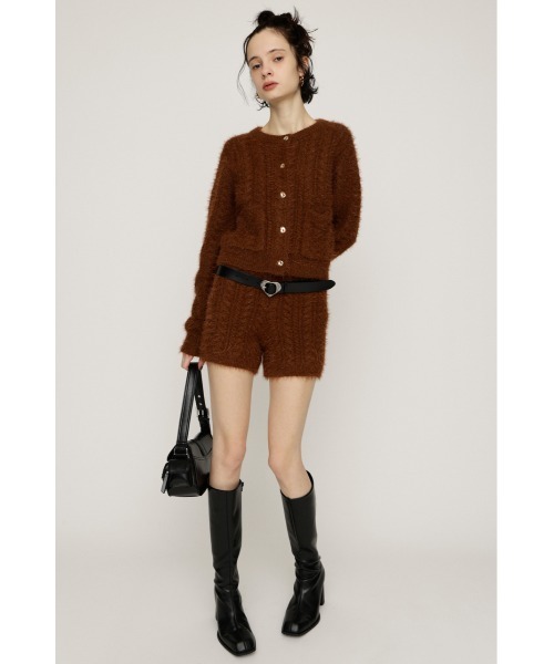 SLY（スライ）の「SHINY CABLE S/PT シャイニー ケーブル ショートパンツ 秋服 冬服（スラックス・レディース・アイボリー/グレー/ブラウン・FREE）」の17枚目の写真