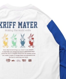 クリフラビット 発泡プリント ロンT / バックプリント チュニックTシャツ(綿100%・体型カバー)
