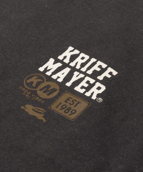 KRIFF MAYER(クリフメイヤー)の「クリフラビット 発泡プリント ロンT / バックプリント チュニックTシャツ(綿100%・体型カバー)(Tシャツ/カットソー・レディース・オフホワイト/ミント/オレンジ/チャコール/カラフル・LARGE/MEDIUM)」の19枚目の写真