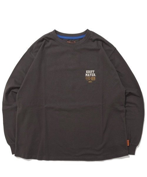 KRIFF MAYER(クリフメイヤー)の「クリフラビット 発泡プリント ロンT / バックプリント チュニックTシャツ(綿100%・体型カバー)(Tシャツ/カットソー・レディース・オフホワイト/ミント/オレンジ/チャコール/カラフル・LARGE/MEDIUM)」の21枚目の写真