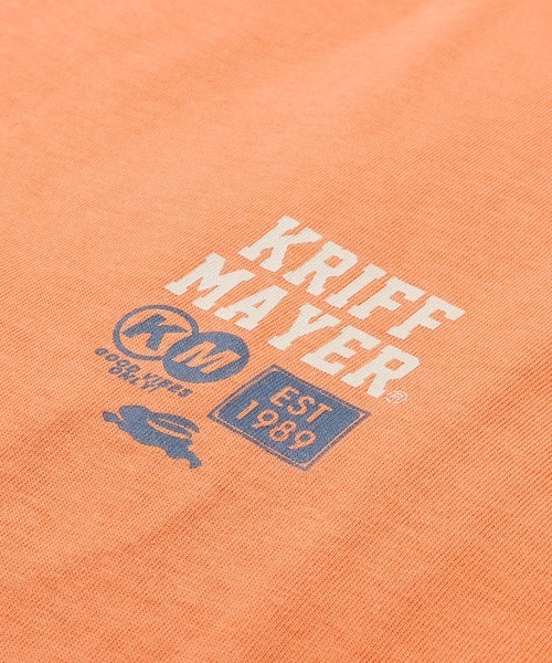 KRIFF MAYER(クリフメイヤー)の「クリフラビット 発泡プリント ロンT / バックプリント チュニックTシャツ(綿100%・体型カバー)(Tシャツ/カットソー・レディース・オフホワイト/ミント/オレンジ/チャコール/カラフル・LARGE/MEDIUM)」の15枚目の写真