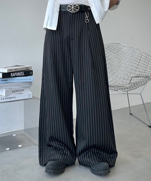 2WAYカラビナ付きアクセントワイドアソートパンツ（スラックス