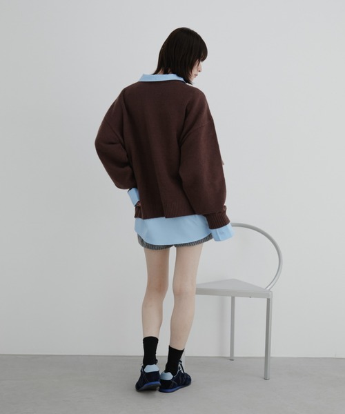 Auntie Rosa(アンティローザ)の「【KICO direction item】チュールギャザーニット(ニット/セーター・レディース・グレー/ブラウン・FREE)」の15枚目の写真