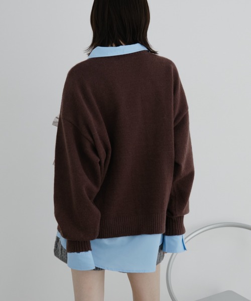 Auntie Rosa(アンティローザ)の「【KICO direction item】チュールギャザーニット(ニット/セーター・レディース・グレー/ブラウン・FREE)」の11枚目の写真