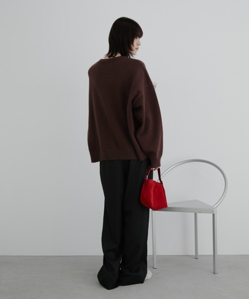 Auntie Rosa(アンティローザ)の「【KICO direction item】チュールギャザーニット(ニット/セーター・レディース・グレー/ブラウン・FREE)」の22枚目の写真