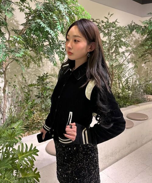 ROLLINGSTUDIOS(ローリングスタジオ)の「VELVET VARSITY JACKET BLACK(スタジャン・レディース・その他・X-SMALL/XX-LARGE/SMALL/LARGE/MEDIUM/X-LARGE)」の16枚目の写真