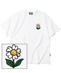 シングルフラワーロゴTシャツ - ホワイト