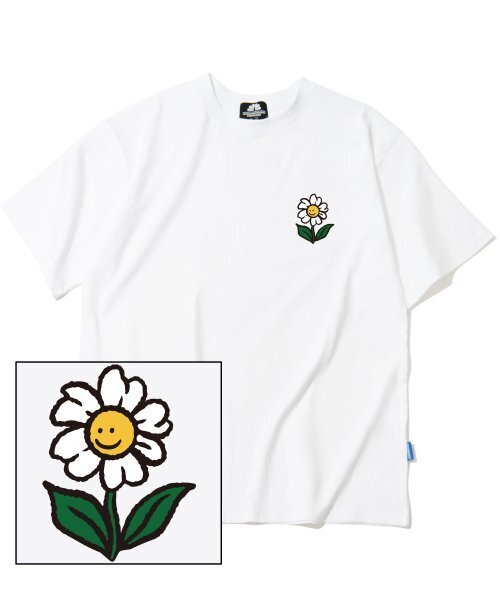 TRIPSHION(トリップション)の「シングルフラワーロゴTシャツ - ホワイト(Tシャツ/カットソー・メンズ・その他・LARGE/MEDIUM/X-LARGE)」の1枚目の写真