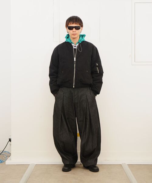 FOSTEX GARMENTS（フォステックスガーメンツ）の「FOSTEX MCD / フォステックスエムシーディー SUN-FADED COTTON PADDED BOMBER（MA-1・メンズ・ブラック/カーキ・X-SMALL/SMALL/MEDIUM）」の3枚目の写真