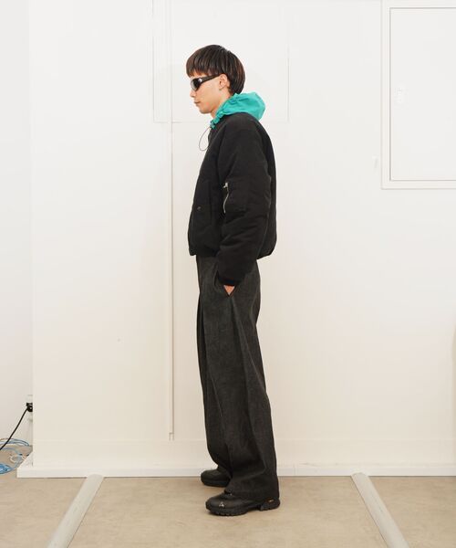 FOSTEX GARMENTS（フォステックスガーメンツ）の「FOSTEX MCD / フォステックスエムシーディー SUN-FADED COTTON PADDED BOMBER（MA-1・メンズ・ブラック/カーキ・X-SMALL/SMALL/MEDIUM）」の4枚目の写真