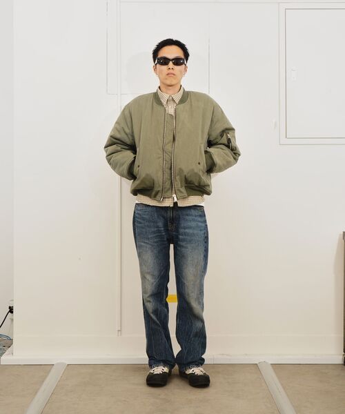 FOSTEX GARMENTS（フォステックスガーメンツ）の「FOSTEX MCD / フォステックスエムシーディー SUN-FADED COTTON PADDED BOMBER（MA-1・メンズ・ブラック/カーキ・X-SMALL/SMALL/MEDIUM）」の15枚目の写真