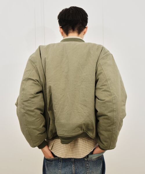 FOSTEX GARMENTS（フォステックスガーメンツ）の「FOSTEX MCD / フォステックスエムシーディー SUN-FADED COTTON PADDED BOMBER（MA-1・メンズ・ブラック/カーキ・X-SMALL/SMALL/MEDIUM）」の20枚目の写真