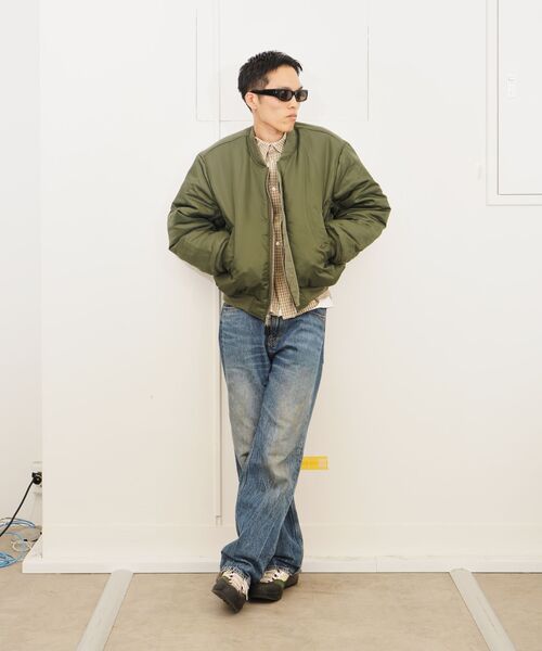 FOSTEX GARMENTS（フォステックスガーメンツ）の「FOSTEX MCD / フォステックスエムシーディー SUN-FADED COTTON PADDED BOMBER（MA-1・メンズ・ブラック/カーキ・X-SMALL/SMALL/MEDIUM）」の21枚目の写真