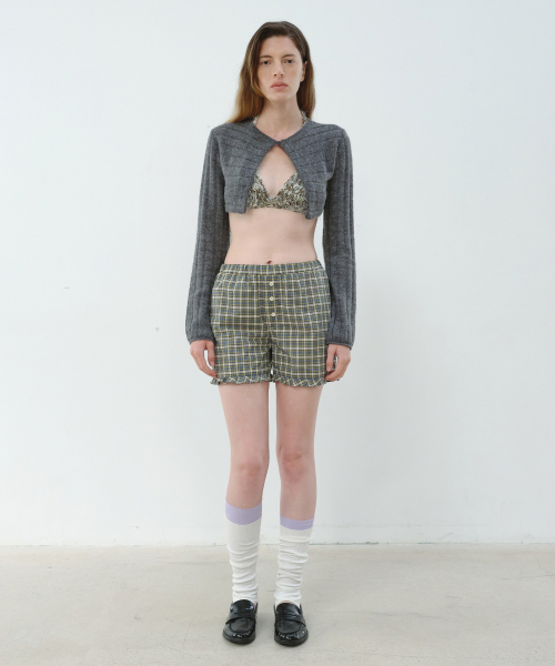 AOPT(アオプト)の「CROPPED BOLERO CARDIGAN - CHARCOAL(カーディガン/ボレロ・レディース・その他・SMALL/MEDIUM)」の3枚目の写真