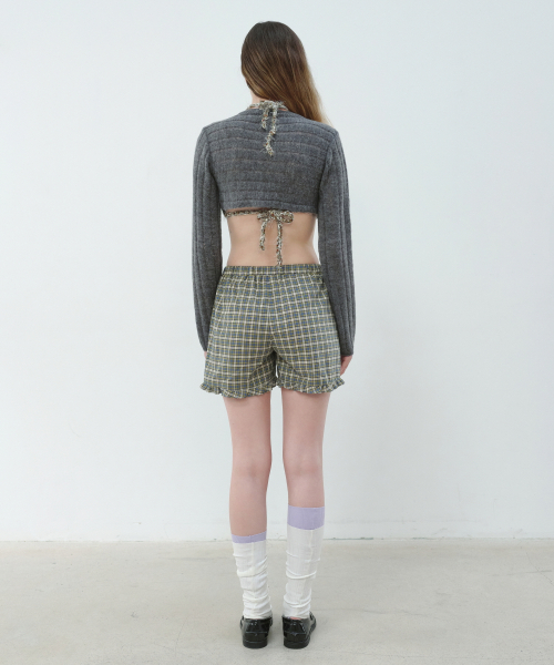 AOPT(アオプト)の「CROPPED BOLERO CARDIGAN - CHARCOAL(カーディガン/ボレロ・レディース・その他・SMALL/MEDIUM)」の5枚目の写真
